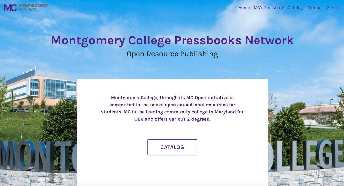 Montgomery College Pressbooks Network